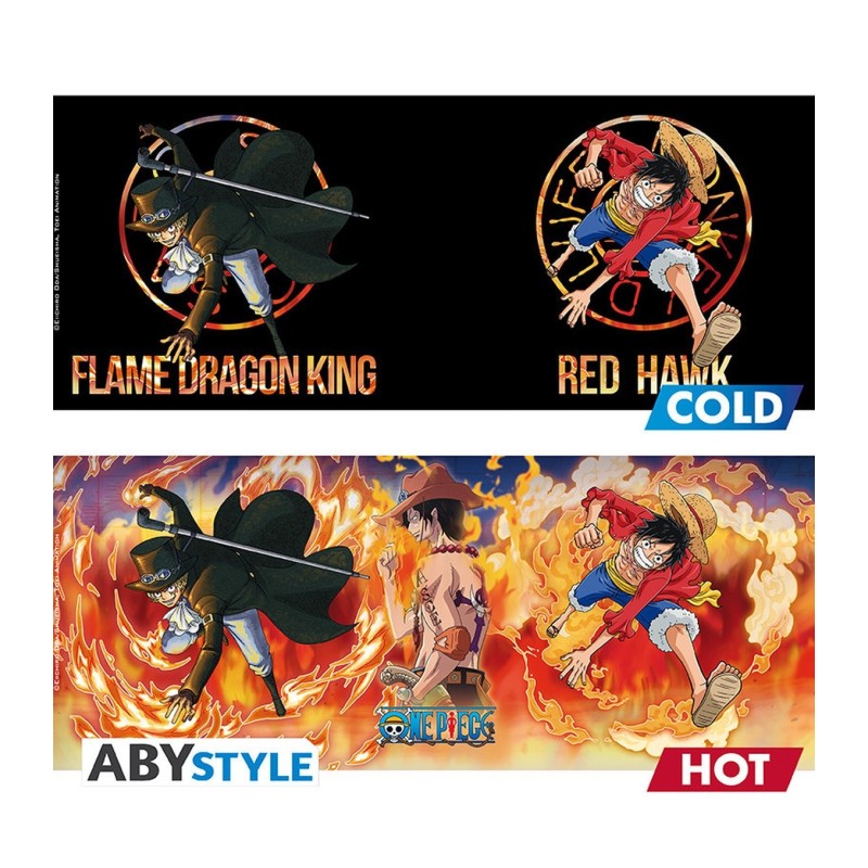 Taza térmica Luffy y Sabo 460 ml One Piece - ABYstyle