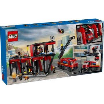 LEGO-60414 Parque de Bomberos con Camión de Bomberos