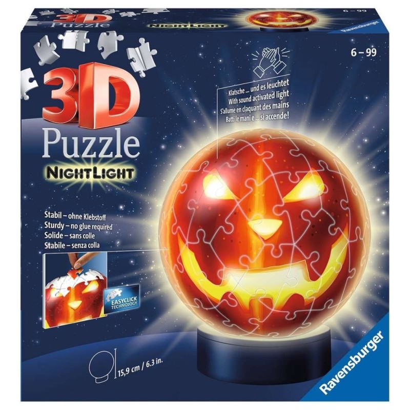 Puzzle 3D - Lámparas: Calabaza de Halloween
