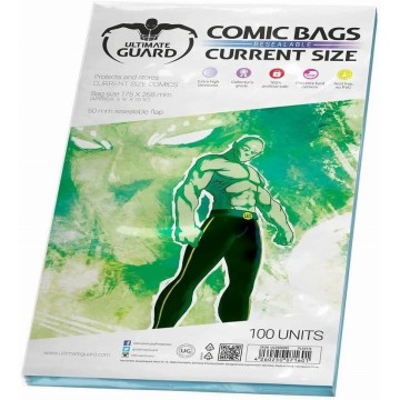 BOLSAS CON CIERRE REUTILIZABLE DE COMICS - ULTIMATE GUARD (100UDS)
