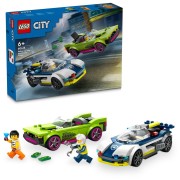 LEGO-60415 Coche de Policía y Potente Deportivo