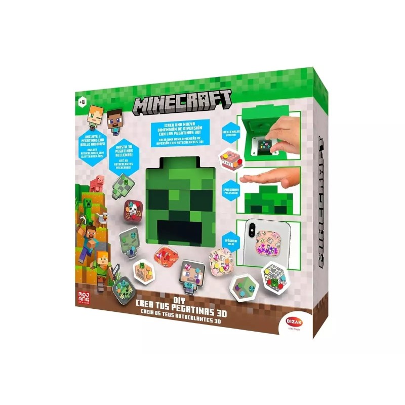 CREA TUS PEGATINAS 3D MINECRAFT