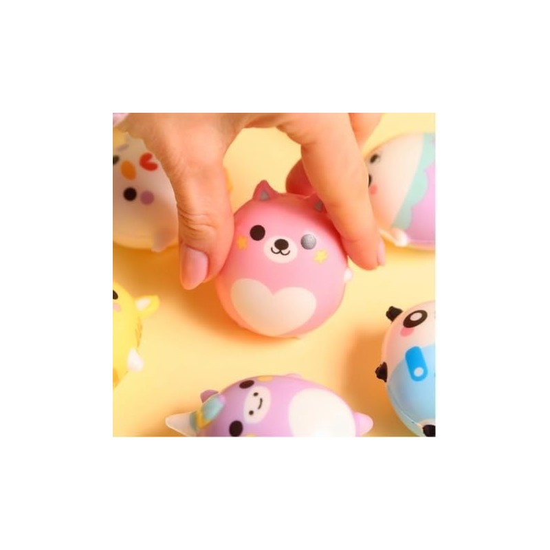 DISPLAY 8 SQUISHY DUNDUN ANIMALS
