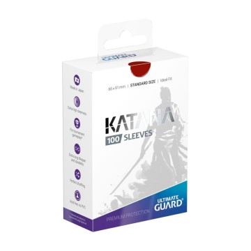 FUNDAS KATANA SLEEVES TAMAÑO STANDAR 100UD - ROJO