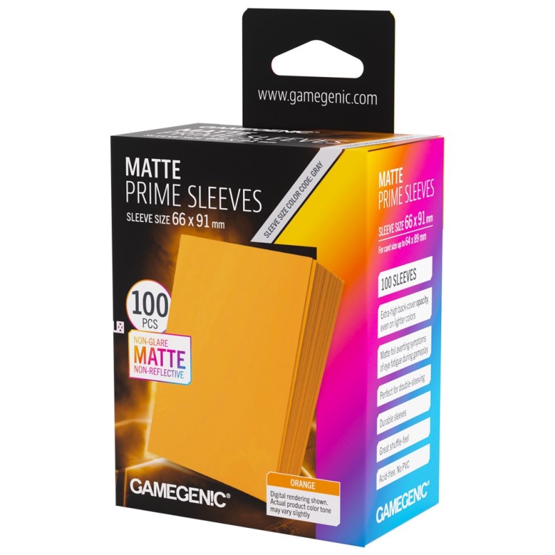 Matte Prime Sleeves Orange 66x91
