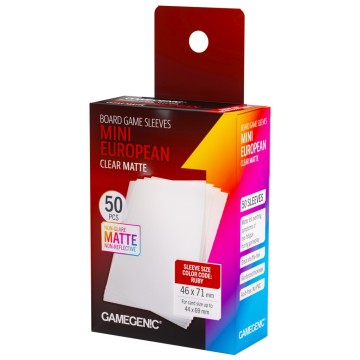 Board Game Sleeves Mini European Clear Matte