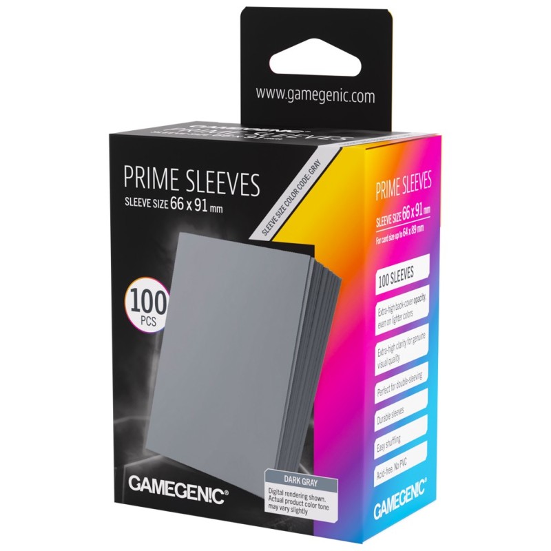 Prime Sleeves Dark Gray 66x91