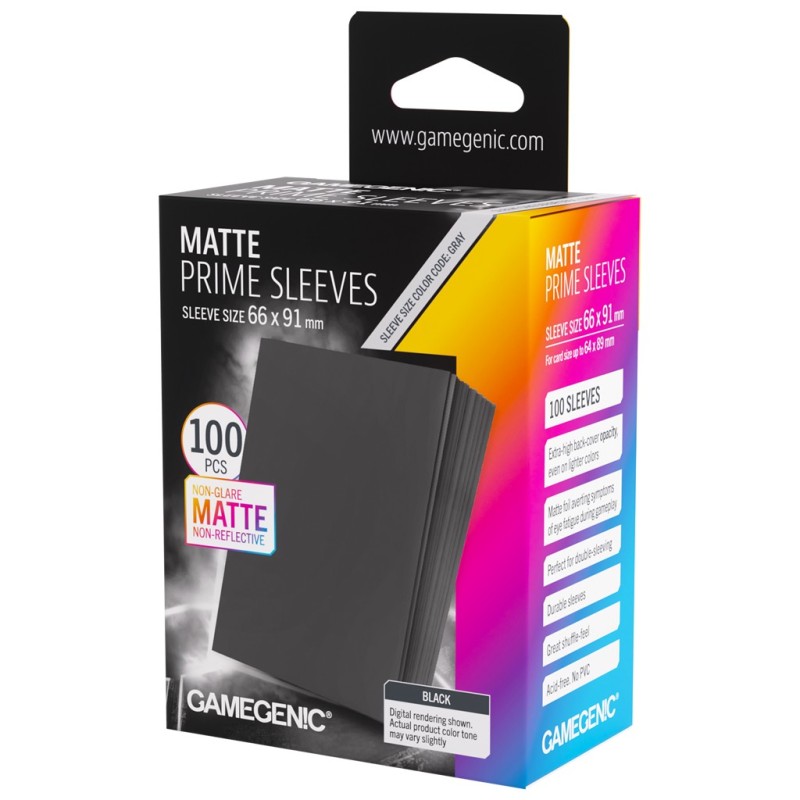 Matte Prime Sleeves Black 66x91
