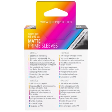 Matte Prime Sleeves Black 66x91