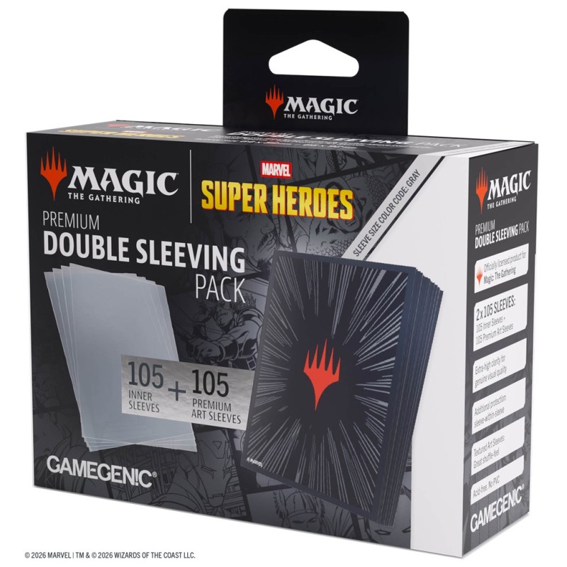 MTG Marvel SH Double Sleeving Comic Burst Black