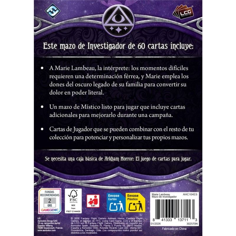 AH LCG: Marie Lambeau Mazo de investigador