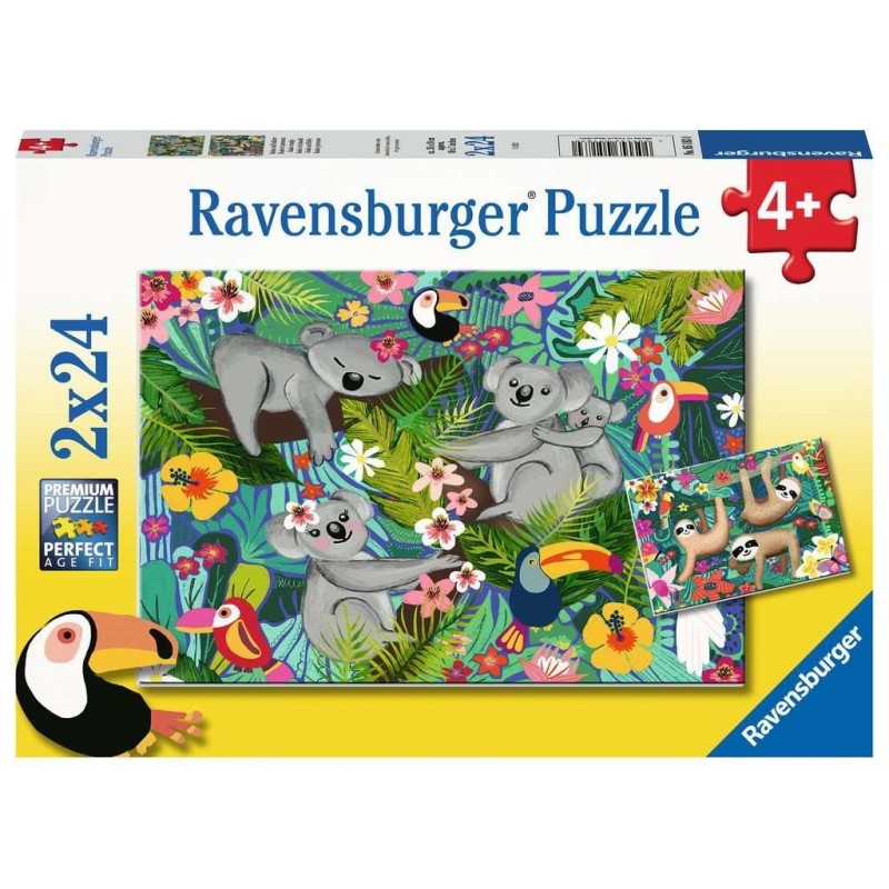 Puzzle 2 X 24 Pz: Koalas y perezosos