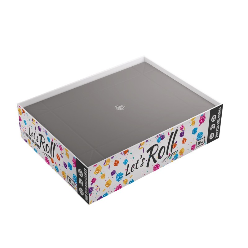 Magnetic Dice Tray Rectangular Black/Gray