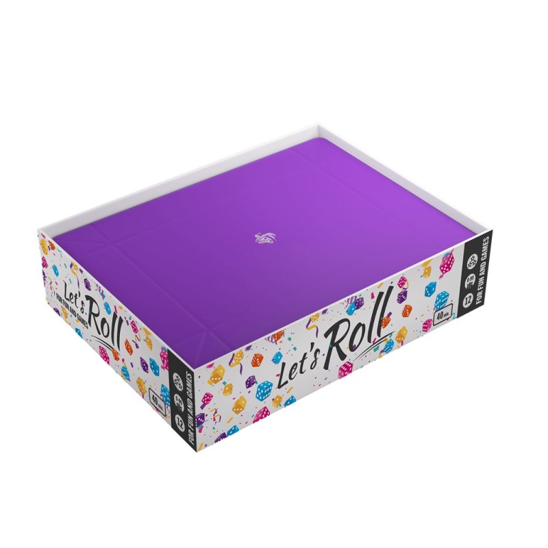 Magnetic Dice Tray Rectangular Black/Purple