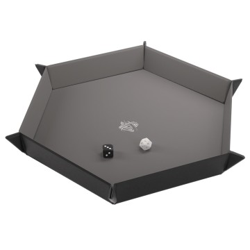Magnetic Dice Tray Hexagonal Black/Gray