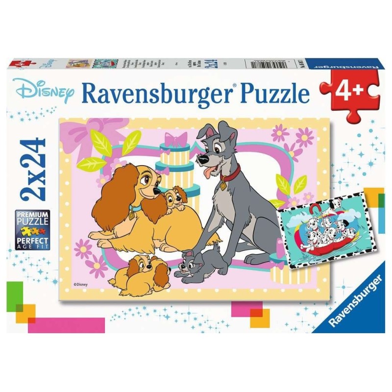 Puzzle 2 X 24 Pz: Cachorros favoritos de Disney
