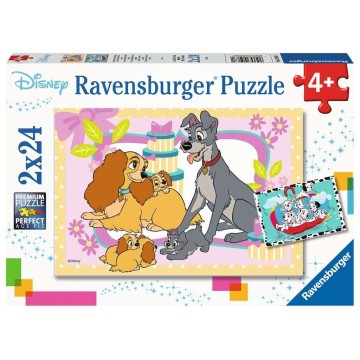 Puzzle 2 X 24 Pz: Cachorros favoritos de Disney