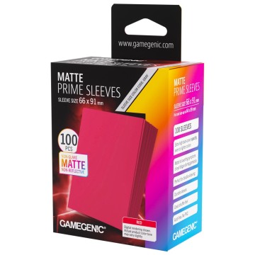 Matte Prime Sleeves Red 66x91