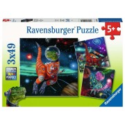 Puzzle 3 X 49 Pz: Dinosaurios en el espacio