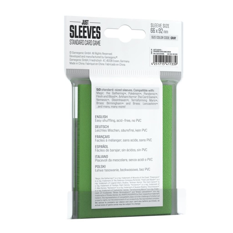 Just Sleeves Standard Card Game Green (50)