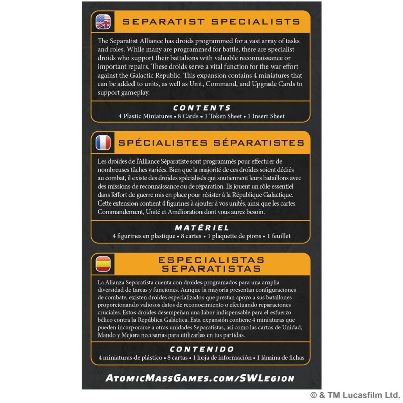 SWL: Separatist Specialists
