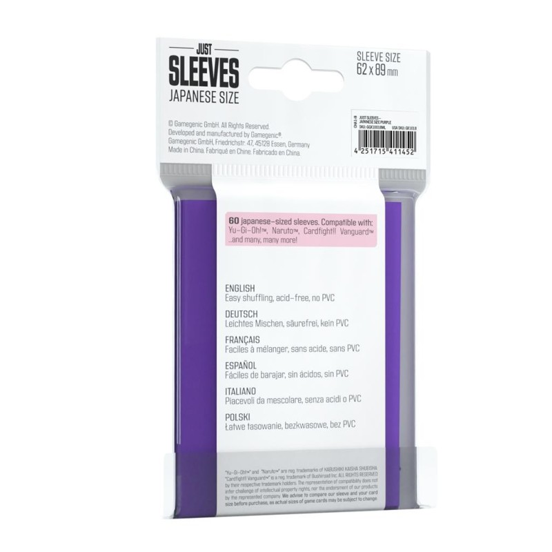 Just Sleeves Japanese Size Purple (60)