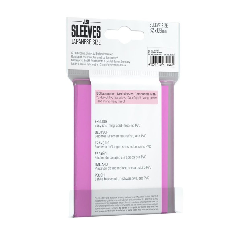Just Sleeves Japanese Size Pink (60)