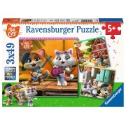 Puzzle 3 X 49 Pz: 44 Gatos