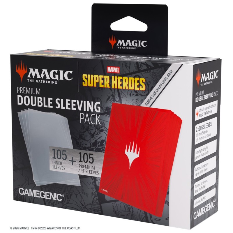 MTG Marvel SH Double Sleeving Comic Burst Red