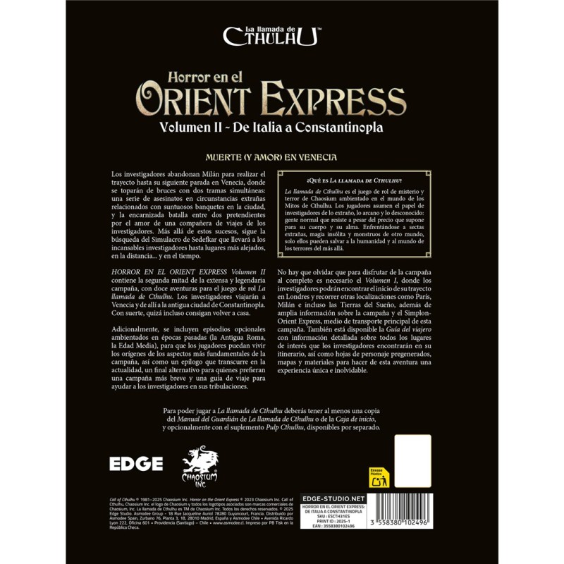 Horror en el Orient Express Volumen 2