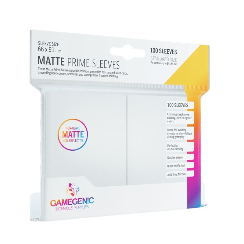 Pack Matte Prime Sleeves White (100)