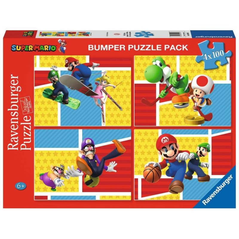 Puzzle 4 X 100 Bumper Pack: Super Mario