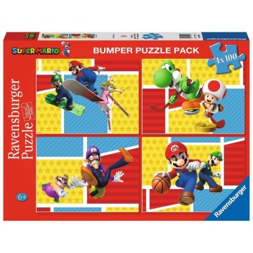 Puzzle 4 X 100 Bumper Pack: Super Mario