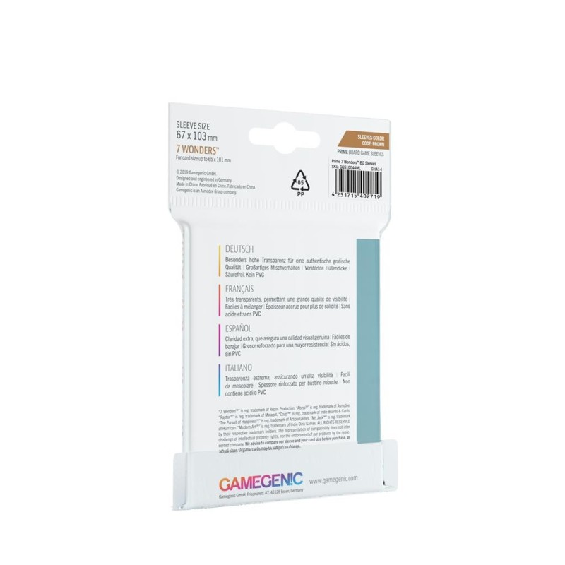 Prime 7 Wonders Sleeves 67x103mm (80)