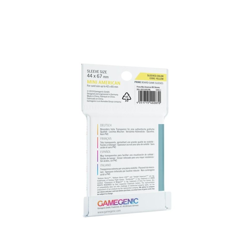 Prime Mini American-Sized Sleeves 44x67mm (50)