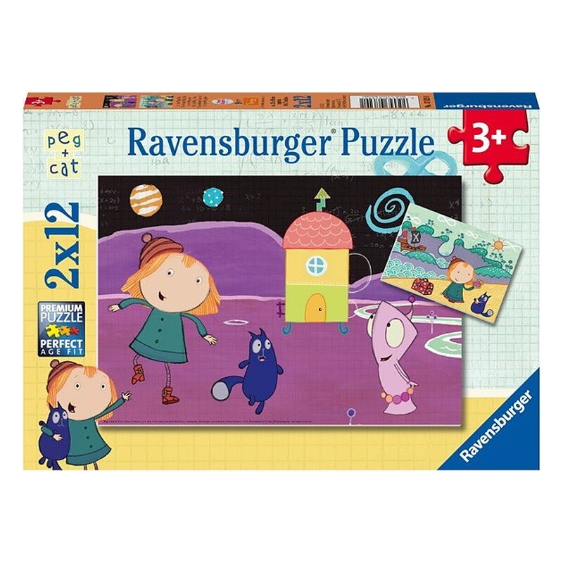 Puzzle 2 X 12 Pz: Peg + Cat