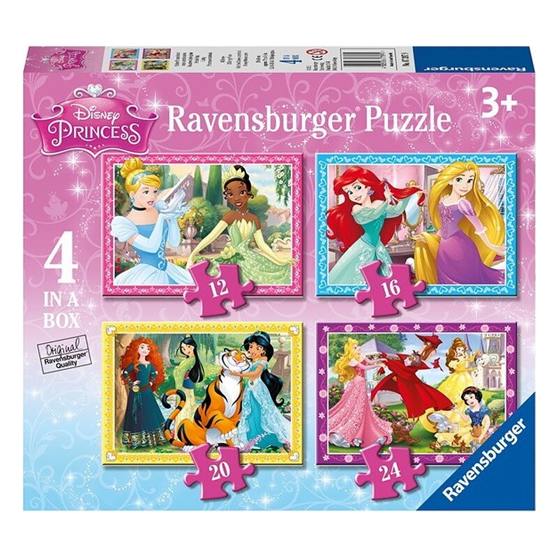 Puzzle 4 en 1: Princesas Disney