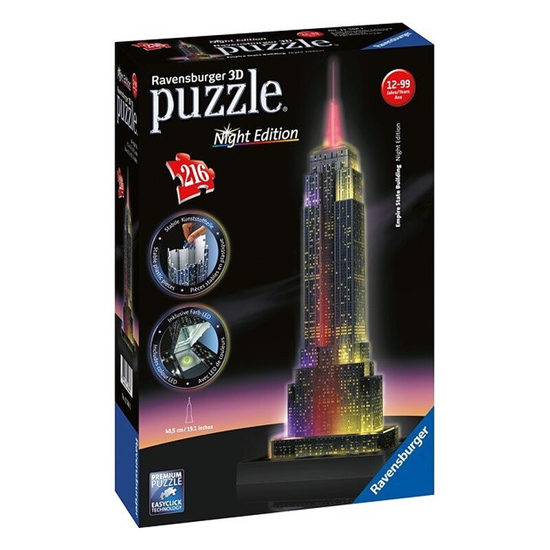 Puzzle 3D - Serie Especial: Empire State Building Night Edition