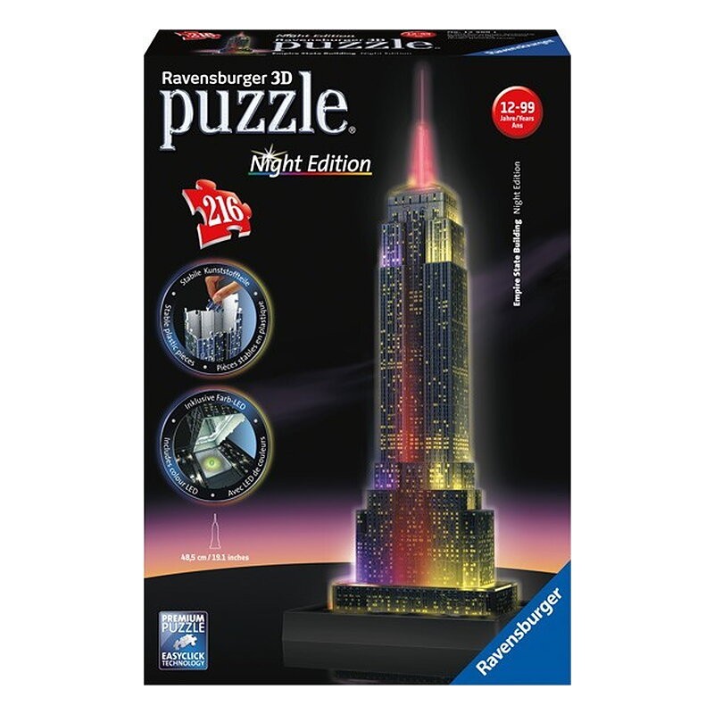 Puzzle 3D - Serie Especial: Empire State Building Night Edition