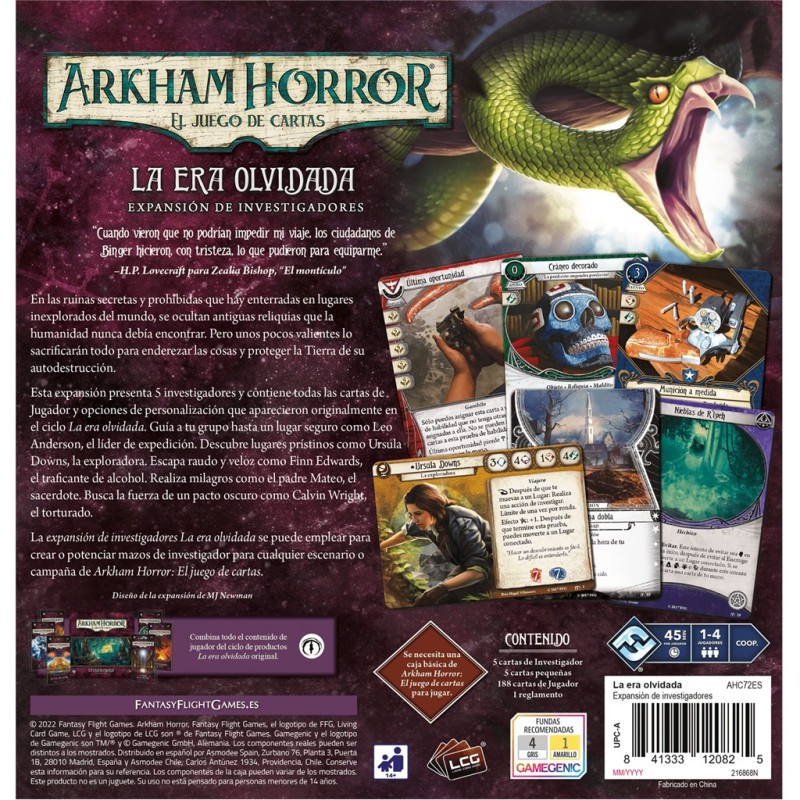 AH LCG: La era olvidada exp. investigadores