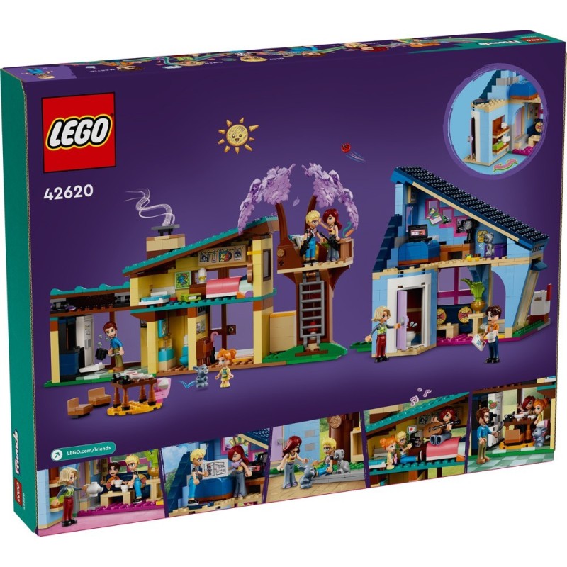 LEGO-42620 Casas Familiares de Olly y Paisley