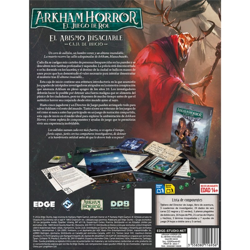 Arkham Horror: el juego de rol Caja de inicio