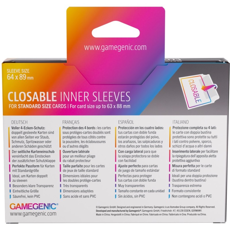 Closable Inner Sleeves 64x89