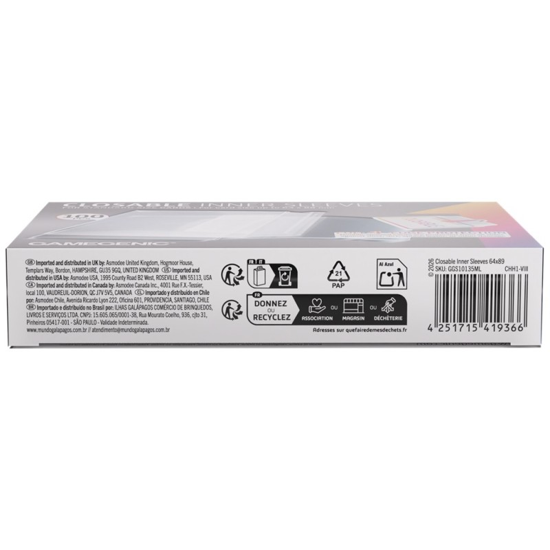 Closable Inner Sleeves 64x89