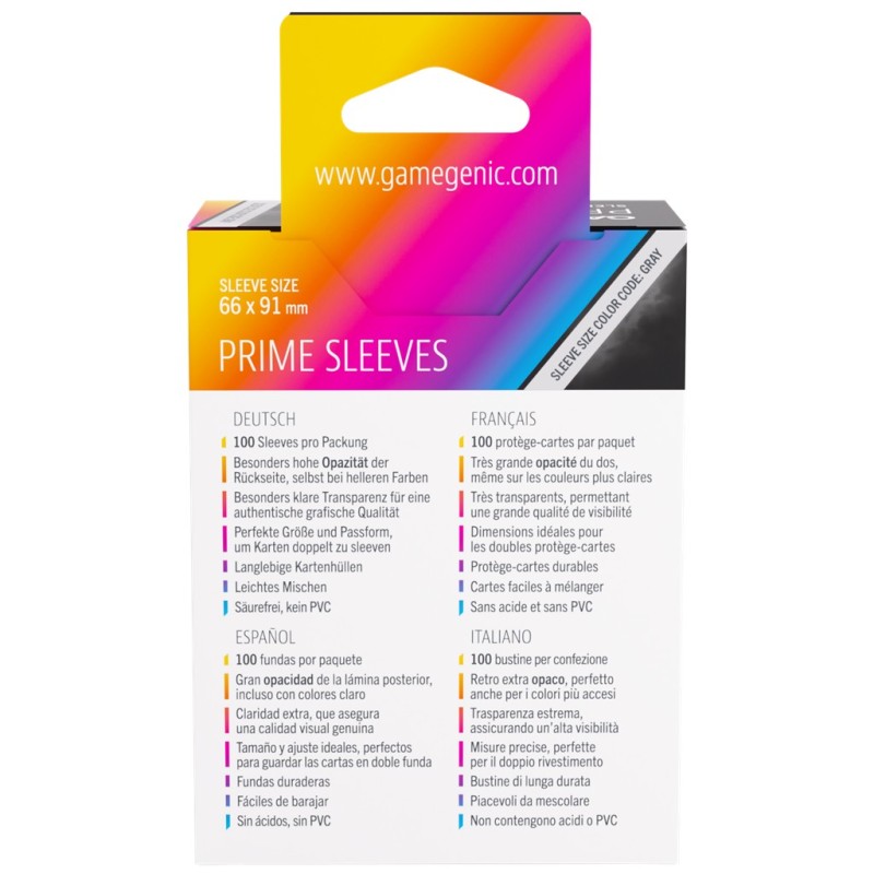 Prime Sleeves Dark Gray 66x91