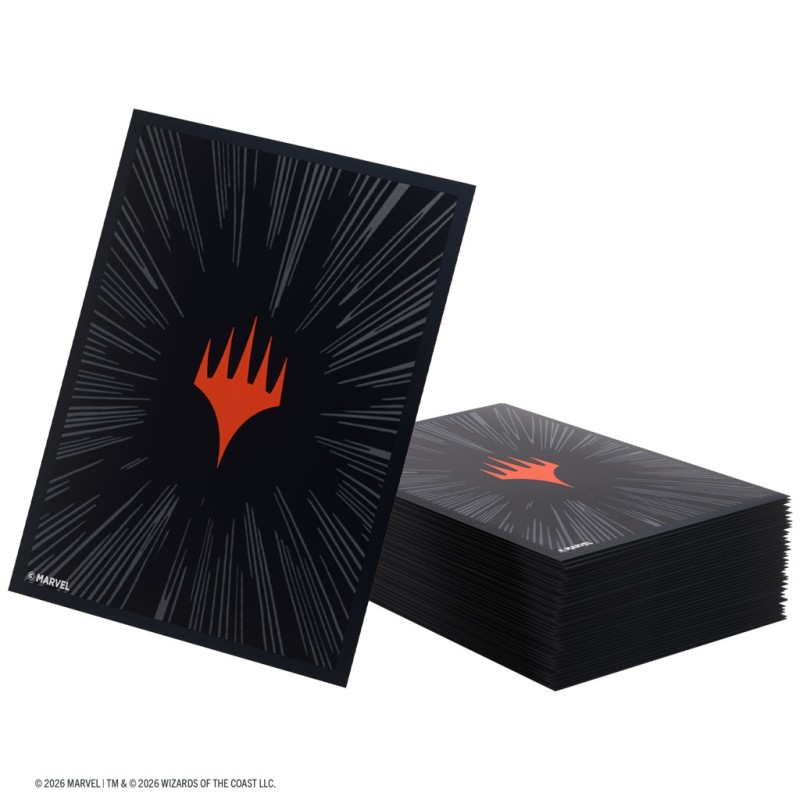 MTG Marvel SH Double Sleeving Comic Burst Black