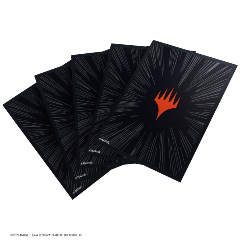 MTG Marvel SH Double Sleeving Comic Burst Black