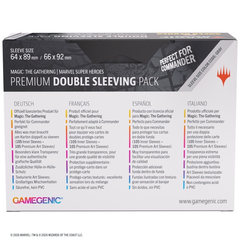MTG Marvel SH Double Sleeving Comic Burst Black