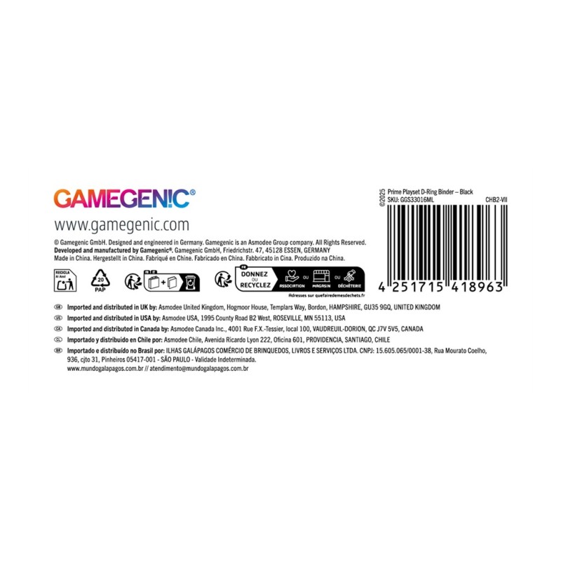 Prime Playset D-Ring-Binder Black