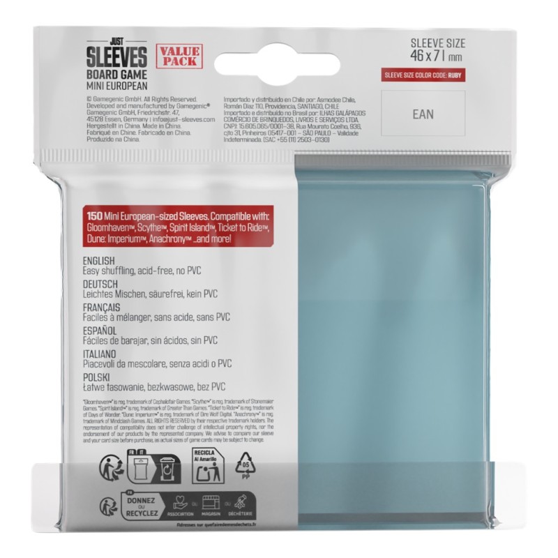 Just Sleeves Mini European Value Pack (150)